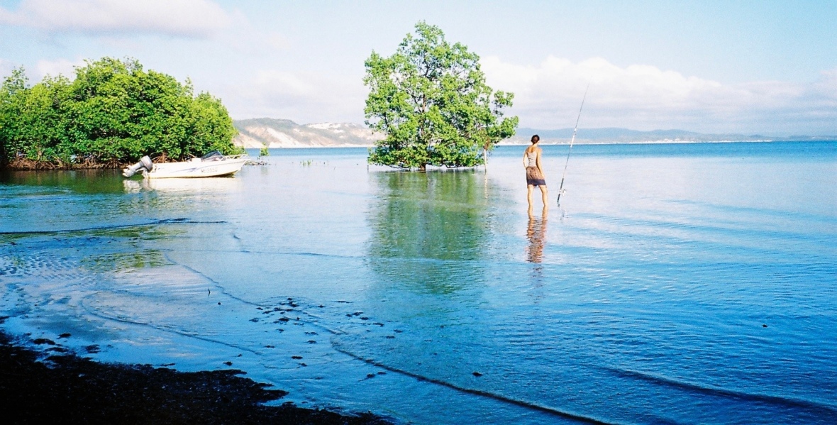 Incoming tide in tropical waters is a good time to fish in northern Queensland, Australia